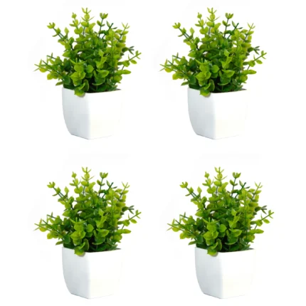Plantas pequeñas artificiales con maceta