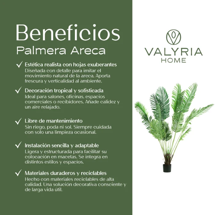 Palmera Areca Artificial, Planta Artificial, Palmera Artificial