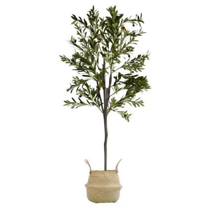 Olivo Artificial, Cesto mimbre, Arbol Artificial