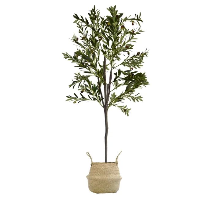 Olivo Artificial, Cesto mimbre, Arbol Artificial