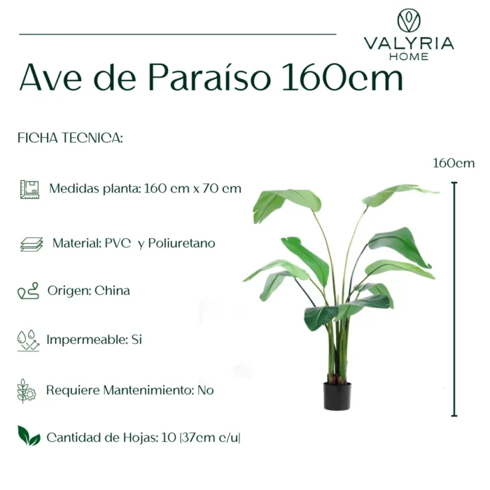 Ave del Paraíso Artificial, Planta Artificial, Strelitzia Artificial
