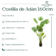 Monstera Artificial, Costilla de Adan Artificial, Planta Artificial