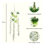 Glicina Artificial Blanca, Flor Artificial