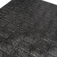 Placa Autoadhesiva Negra, Panel 3D para Pared