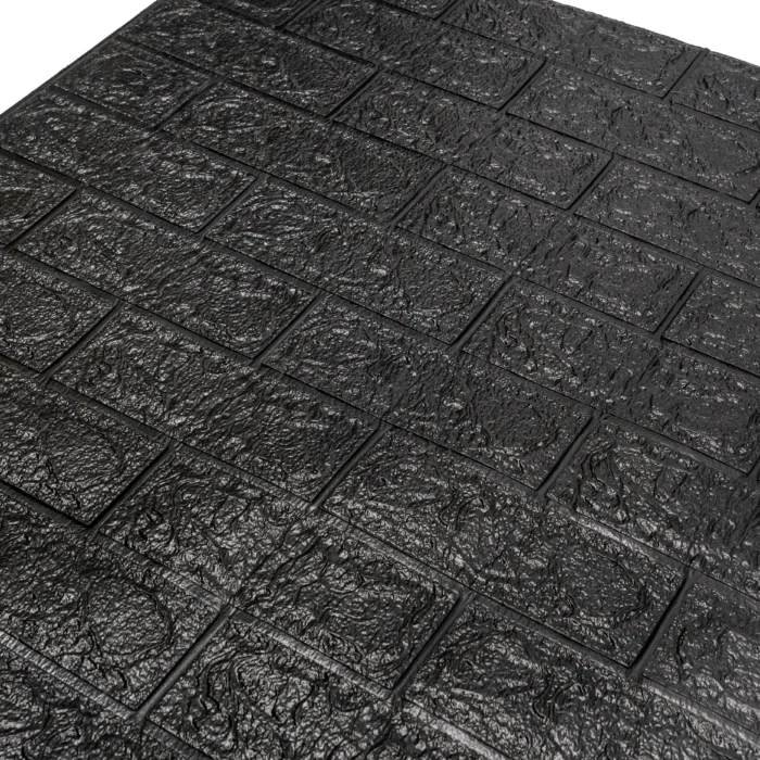 Placa Autoadhesiva Negra, Panel 3D para Pared