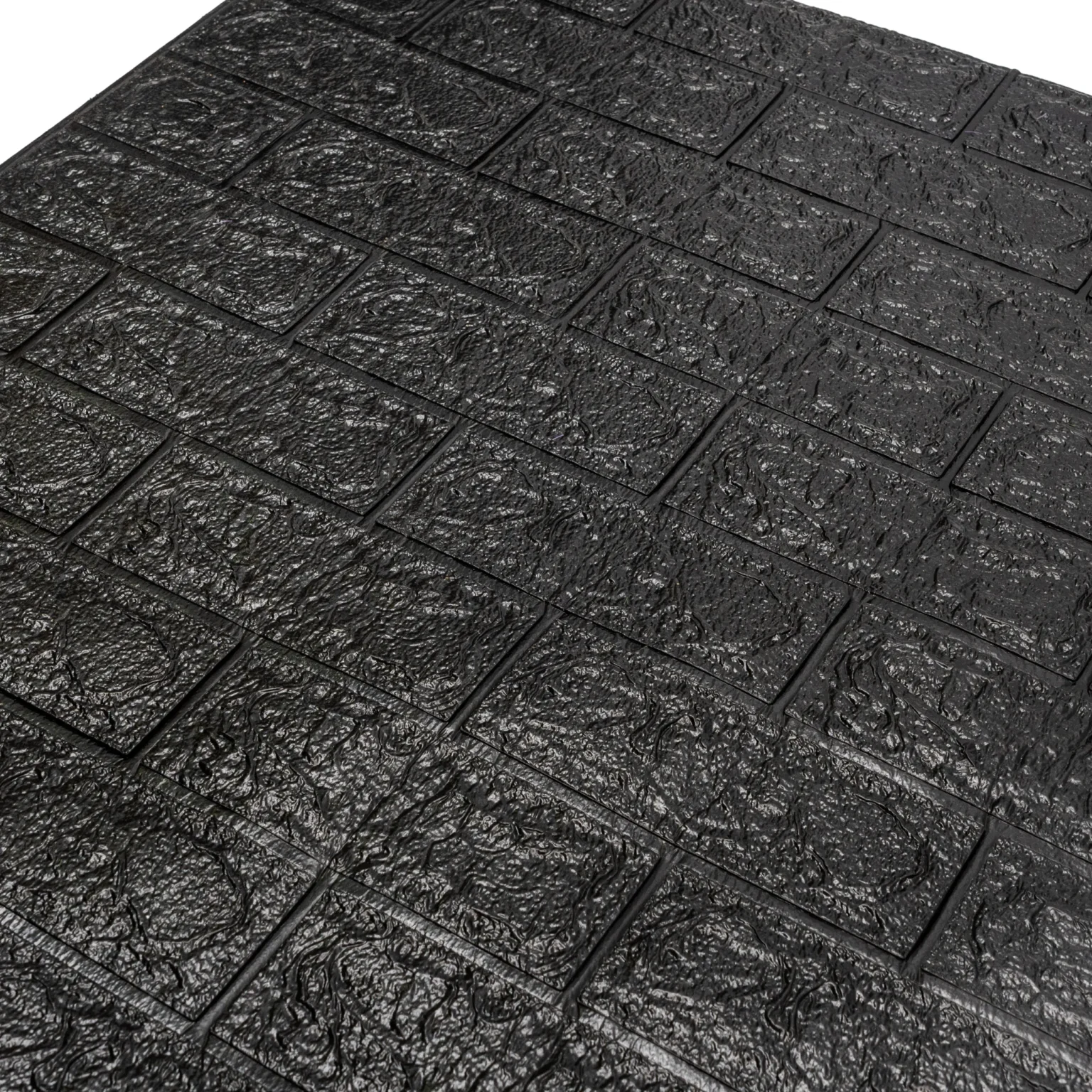 Placa Autoadhesiva Negra, Panel 3D para Pared