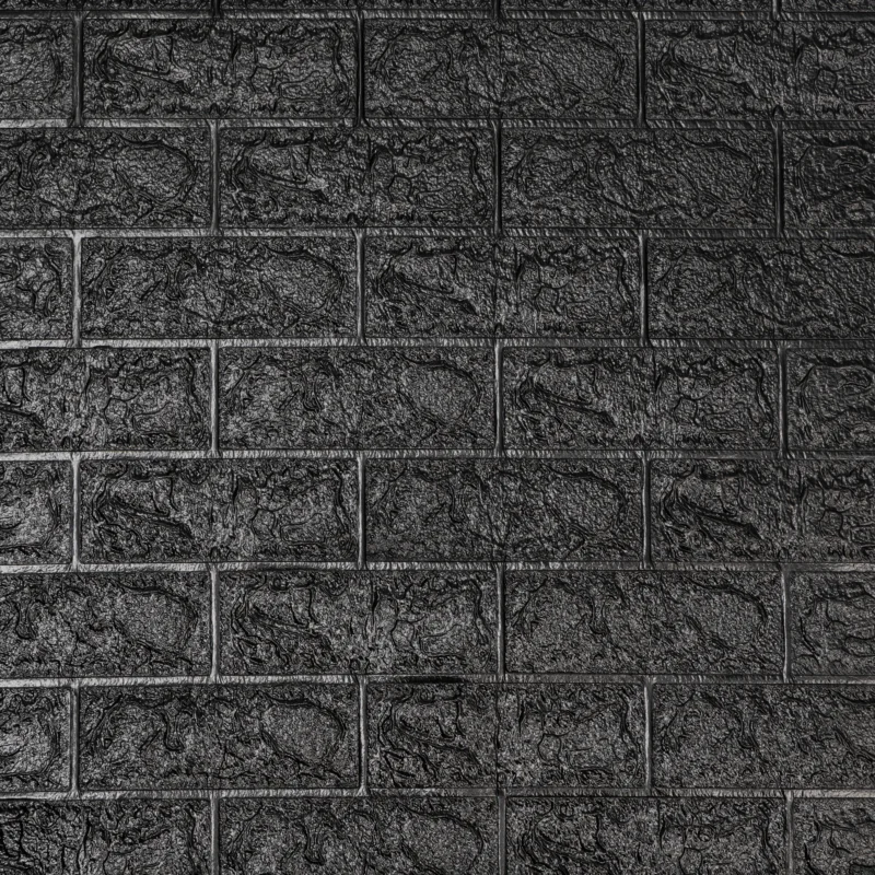 Placa Autoadhesiva Negra, Panel 3D para Pared