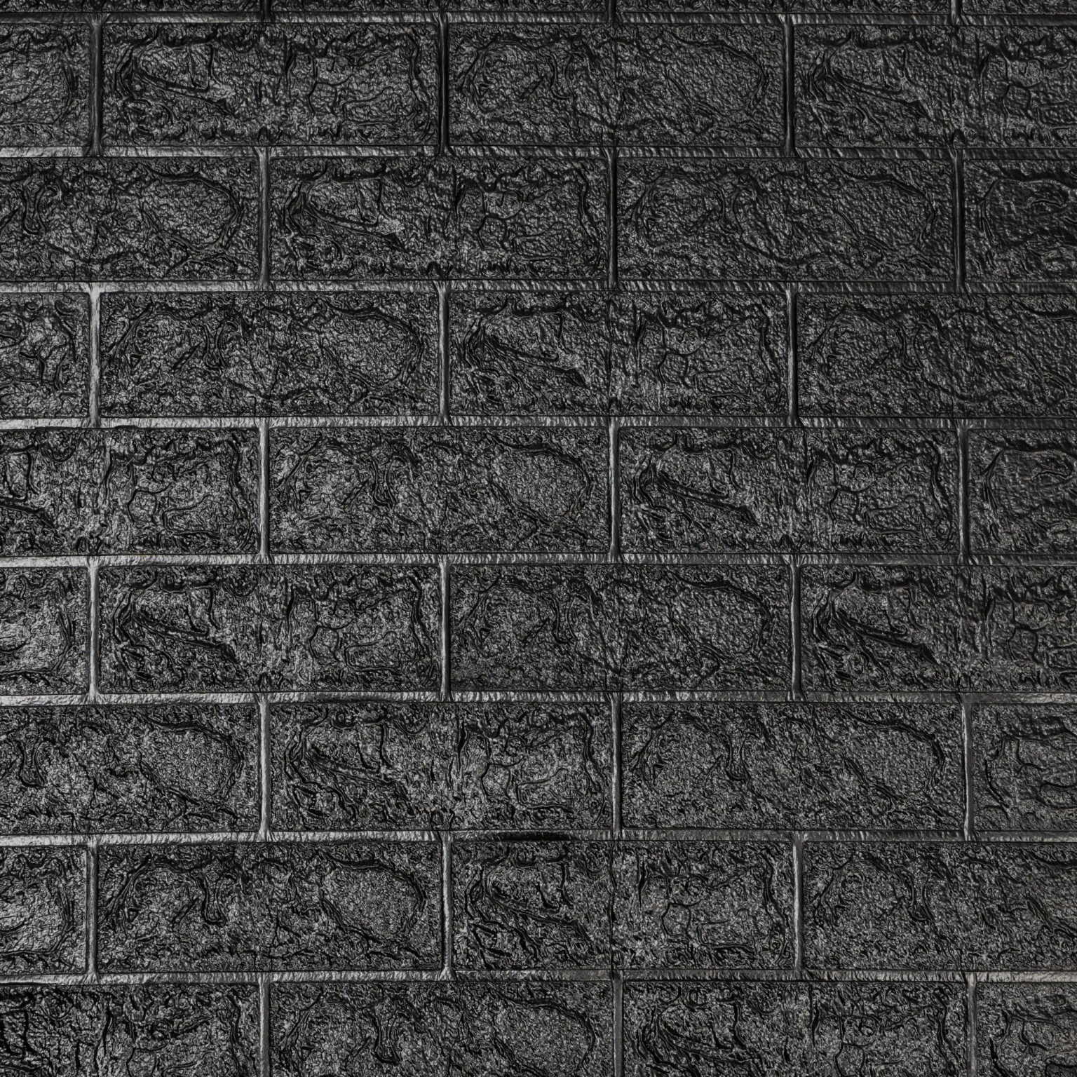 Placa Autoadhesiva Negra, Panel 3D para Pared