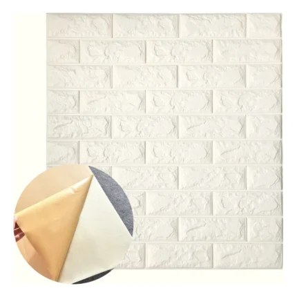 Placa Autoadhesiva Blanca, Panel 3D para Pared