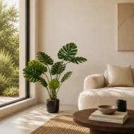Monstera Artificial, Costilla de Adan Artificial, Planta Artificial