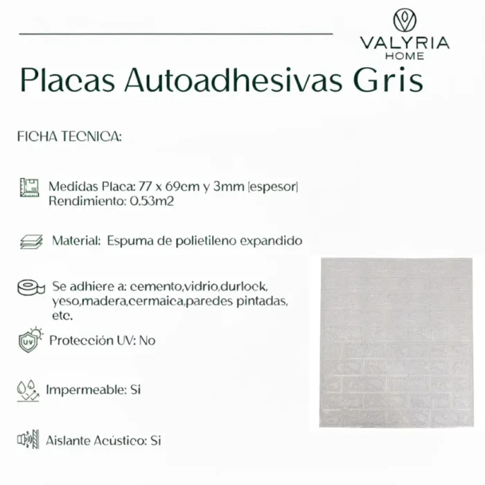 Placa Autoadhesiva Blanca, Panel Autoadhesiva