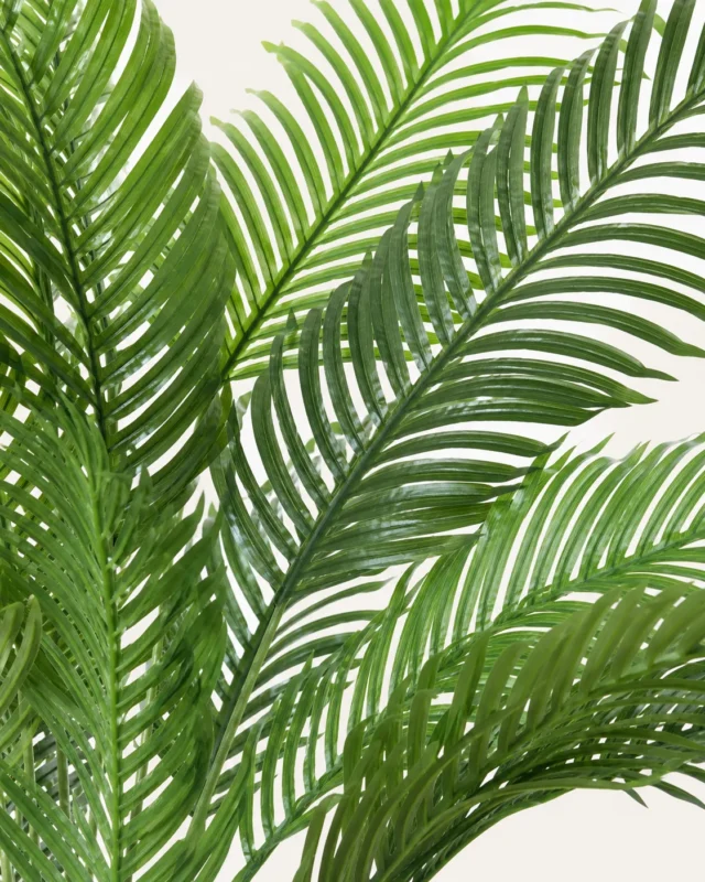 hojas palmera areca artificial realistas detalle