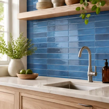 Azulejo Autoadhesivo 3D Azul