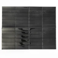 Azulejo Autoadhesivo 3D Negro