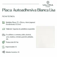 Placa Autoadhesiva Blanca, Panel 3D para Pared