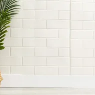 Placa Autoadhesiva Ladrillo Blanco Liso, Paneles Autoadhesivos para Pared