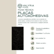 Placa Autoadhesiva Mármol Negro