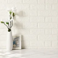 Placa Autoadhesiva Blanca, Panel 3D para Pared