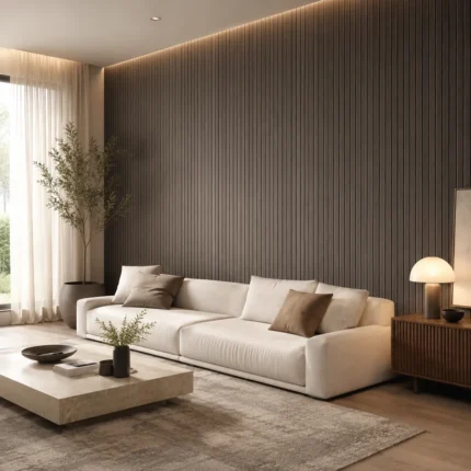 Rollo Wall Panel Autoadhesivo Madera Gris Oscuro
