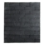 Placa Autoadhesiva Ladrillo Negro Liso, Paneles Autoadhesivos para Pared